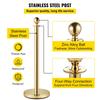 Velvet Ropes and Posts Gold Stanchion 5ft/1.5m Crowd Control Barriers 4PCS