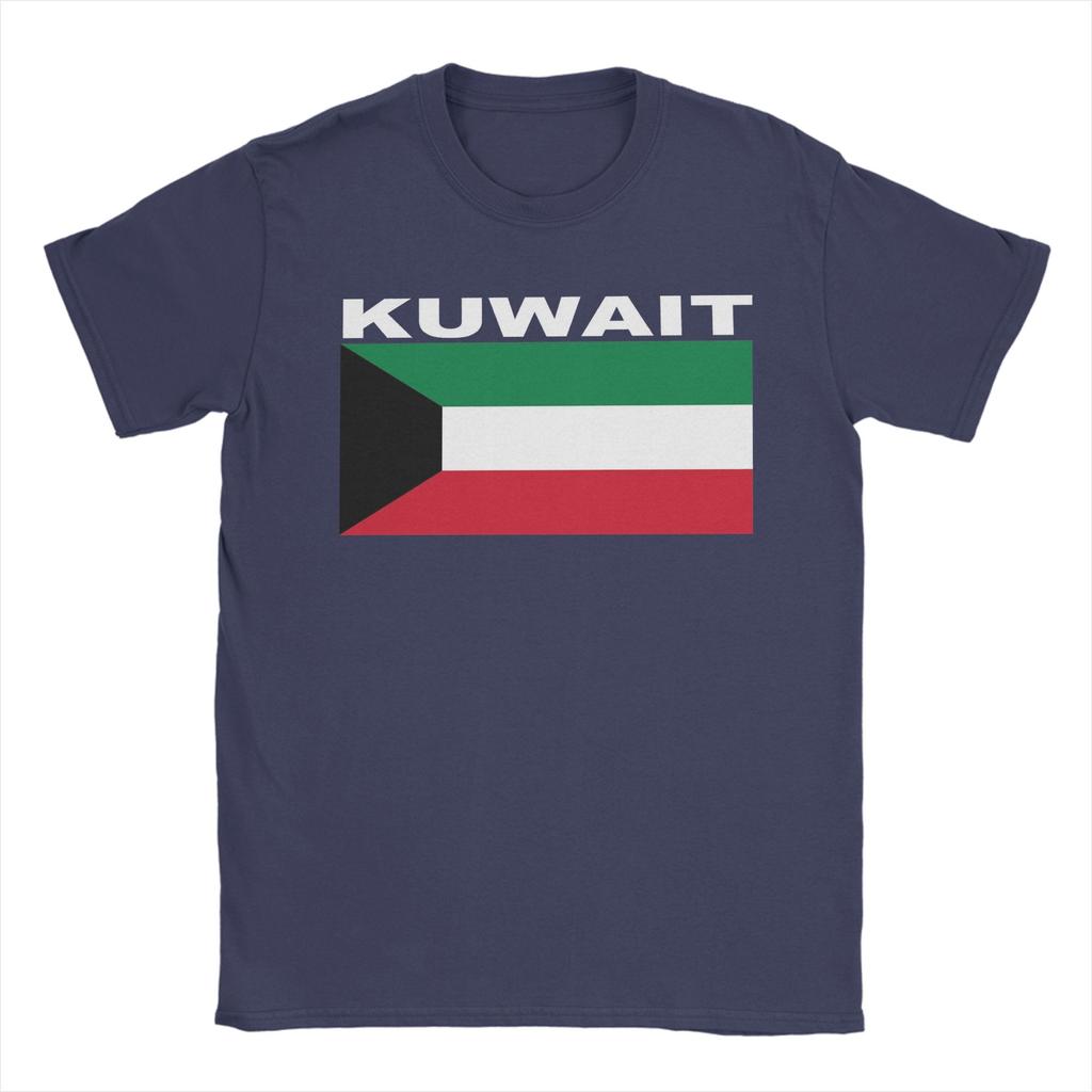 Unisex TShirt Kuwait Flag Hipster Cotton Tee Shirt Short Sleeve T Shirts Round Collar Clothing Printing