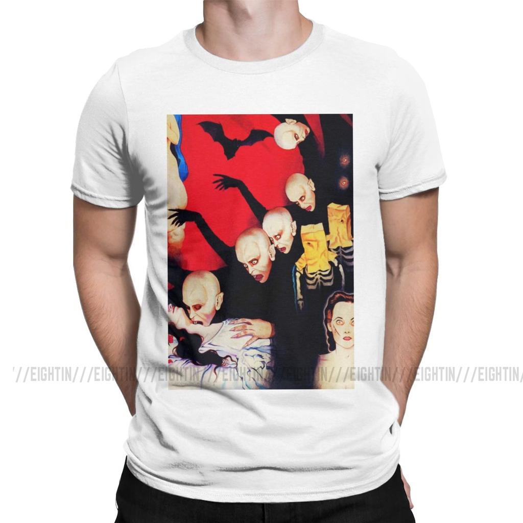 Suehiro Maruo Tops Nosferatu T-Shirt Men Cotton T Shirt Horror Japan Manga Otaku Creepy Halloween Short Sleeve Tee Shirt 6XL