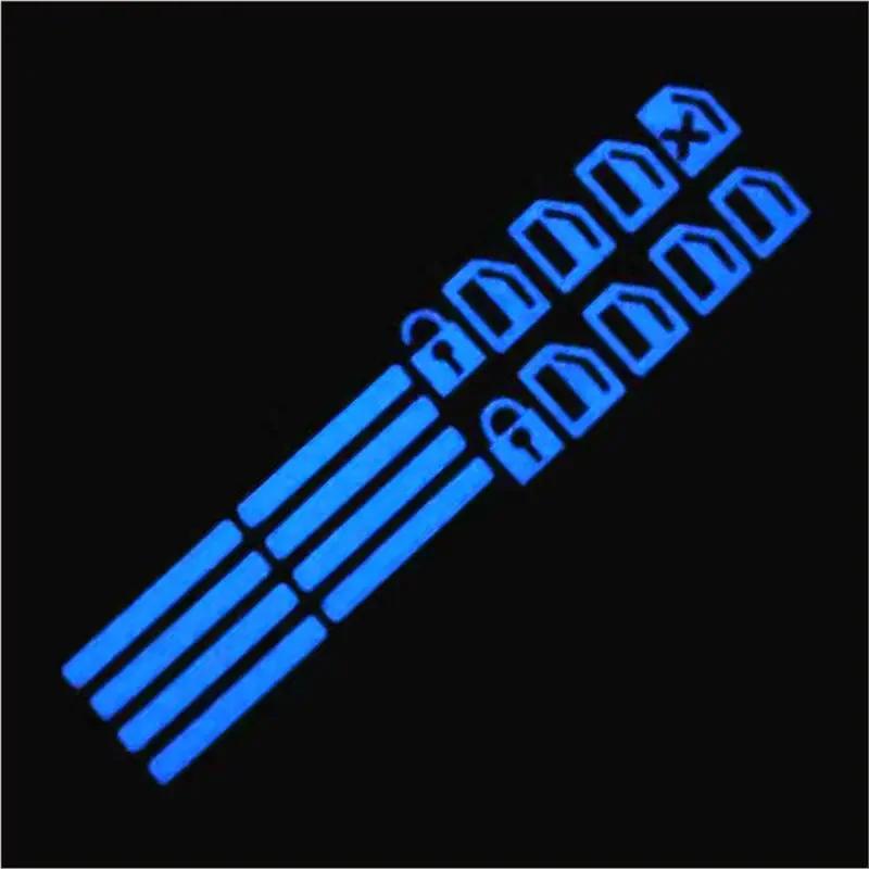 Car Fluorescent Luminous Button Sticker Door Window Lift Night Safety Switch Car Style Decal Switches Relay Decoration Decor