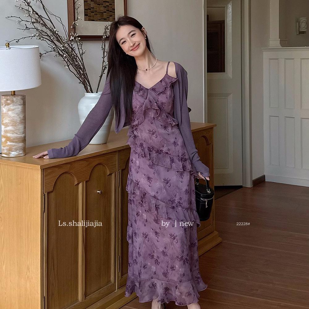 LS French Lace Sweet Slimming Dress - 2025 Summer Women's Fashion #21708