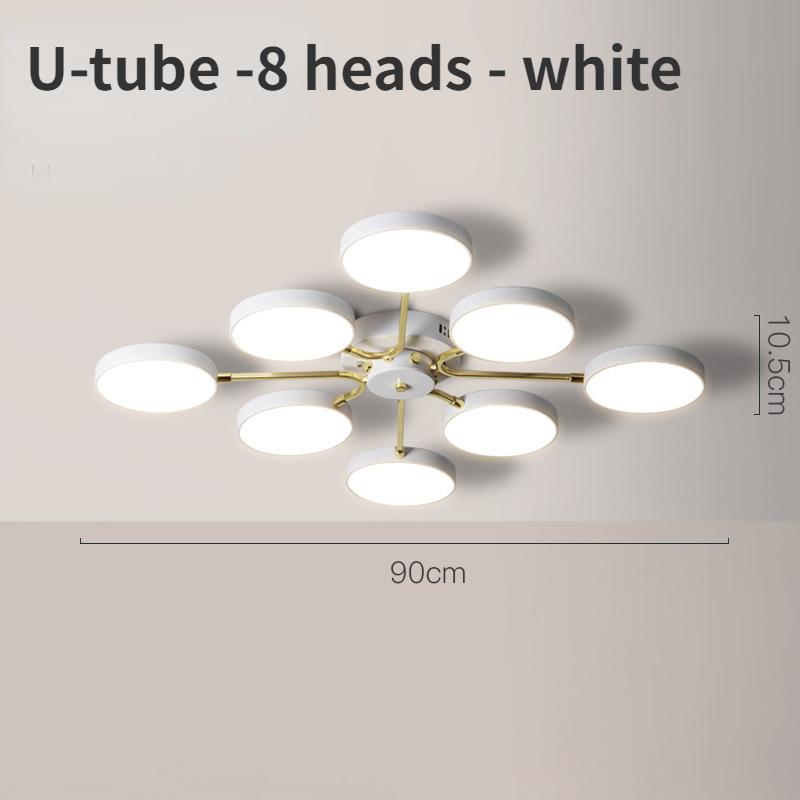 

Современные светодиодные потолочные светильники, разветвленные люстры для гостиной, потолочные светильники, спальни и кухни, внутреннее освещение 8 headlights белый