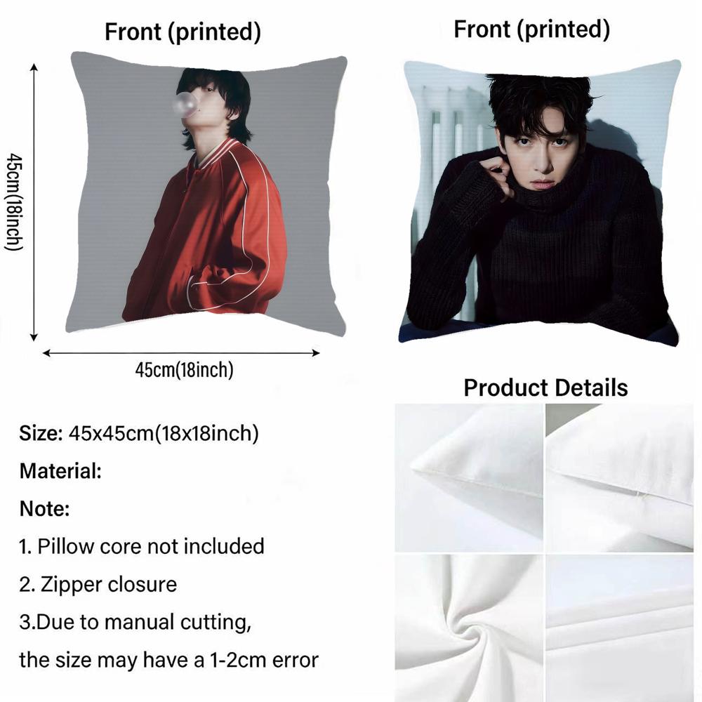 J-Ji Chang-Wook Cushion Cover Fabric Soft Furnishing,Pillowcase, Cushion Cover, Sofa Pillow, Home Decoration