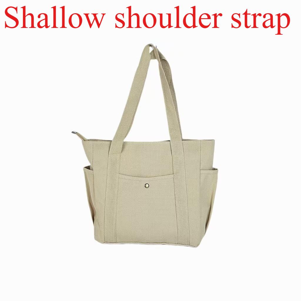 Minimalist Commuter All-match Large Canvas Tote Elegant Literary Shoulder Pouch Stylish Cloth Bag for College Students Classroom