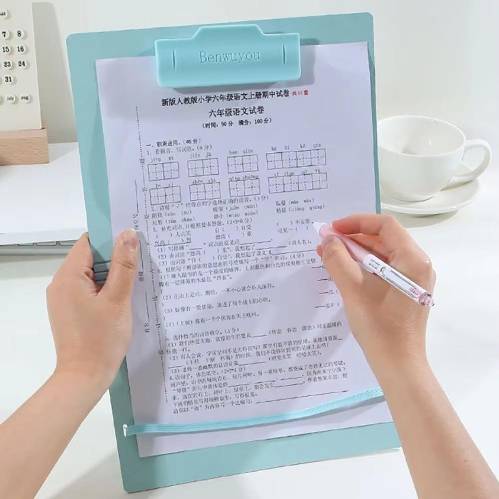 PP Material A5 Clipboard Folder Waterproof Multi-Functional Writing Board  Schools