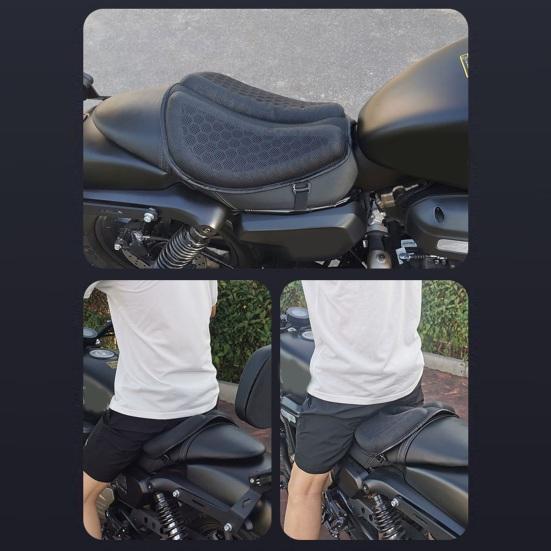 Motorcycle Gel Seat Cushion, Universal Electric Scooter Comfort Pad, Waterproof UV Protection Shock Absorbing Seat Cover for Delivery Bike