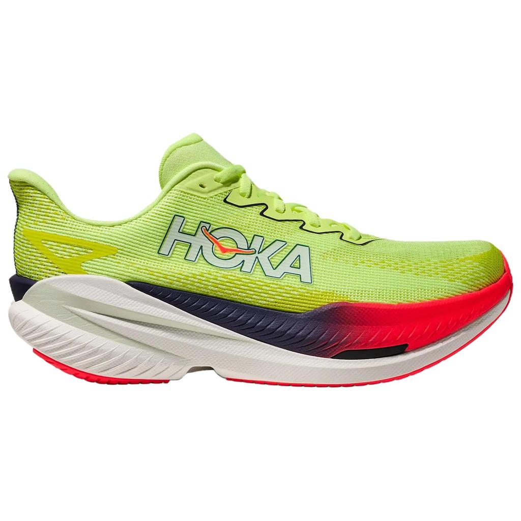 HOKA ONE ONE Mach X 3 Breathable Support Rebound Running Shoes Men's Fluorescent Yellow Red 1168720-NZS