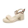 Sandals women's summer new temperament high heels temperament thick heel with sandals women