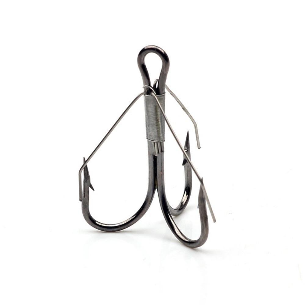 6pcs/box High Carbon Steel Wacky Hook Treble Design Carp Fishing Hook Bass Fly Hook Carp Fishing