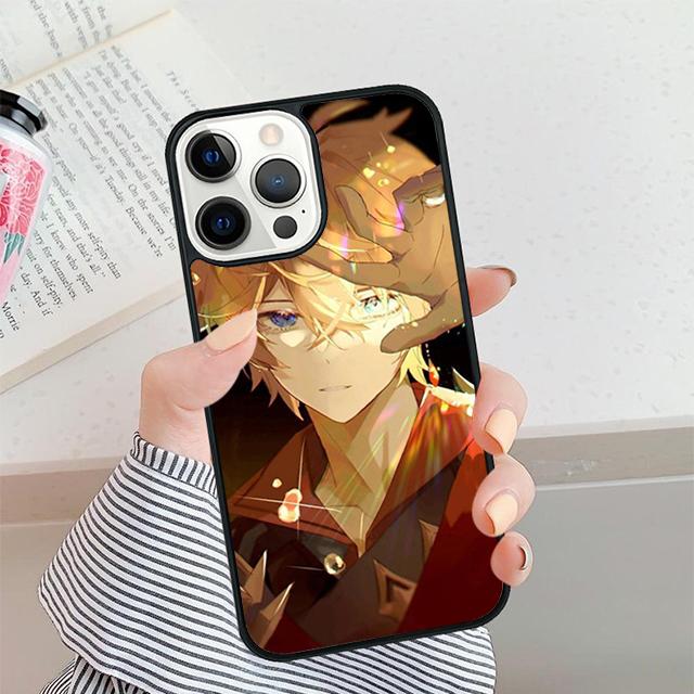 

Genshin Impact Tartaglia Phone Case For iPhone 17 Air 16 16e 15 14 plus 11 12 13 Pro max Soft Bumper Shell Cover coque iPhone 11pro max