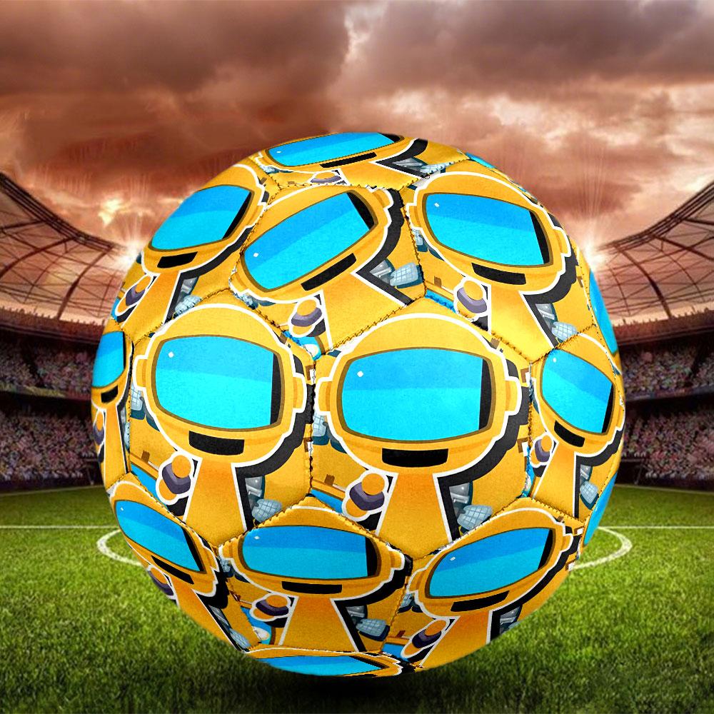 Cosmic Bot Crew Print Size 5 Soccer Ball, Standard Match Football for Sports Game and Team Practice, Ideal Gift for Soccer Fans