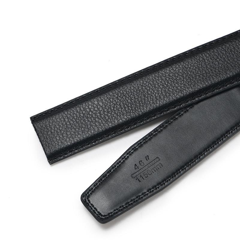 Curea din piele de vacă cu două straturi de 3,1 cm, corp de curea, curea din piele naturală, curea cu cataramă automată