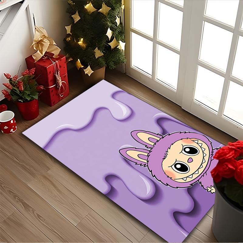 [1pc LABUBU Office Chair Carpet] Digital Printed Area Rug for Home & Game Room Use, Soft Indoor Sofa Chair Mat