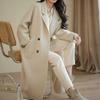 Women's Korean-Style Thick Woolen Overcoat, Slim Fit, 2025 Autumn/Winter