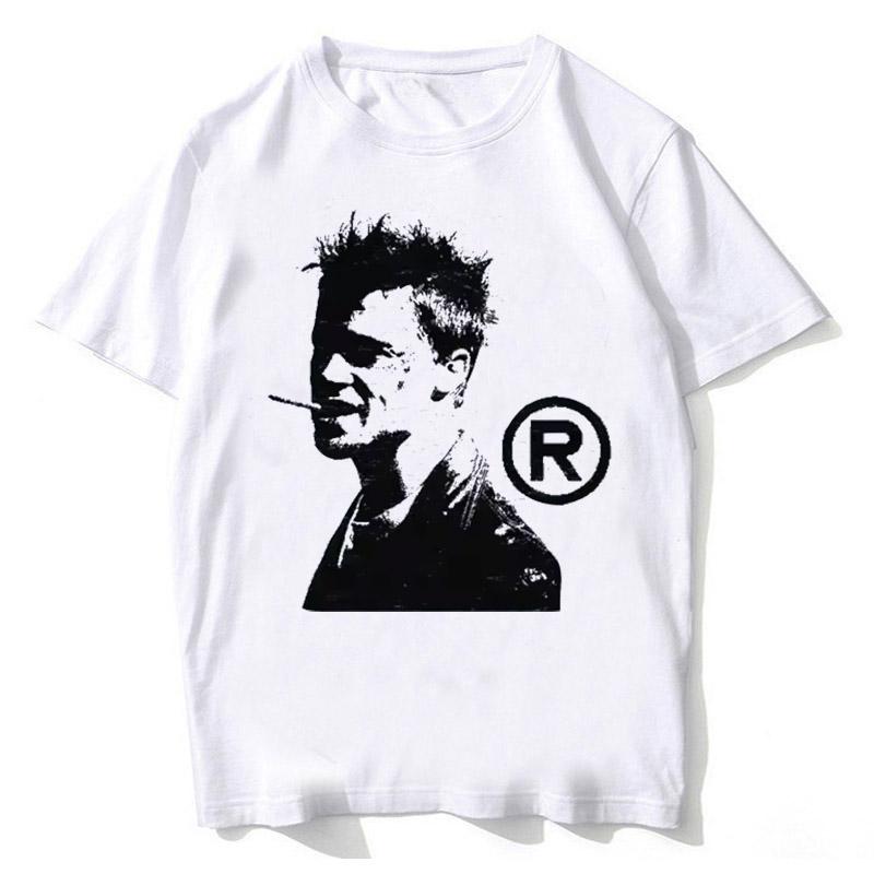 Tv Fight Club Movie Graphic Unisex Print TShirt Casual Vintage Prue Cotton Short Sleeve TShirts Unseix Loose T Shirts