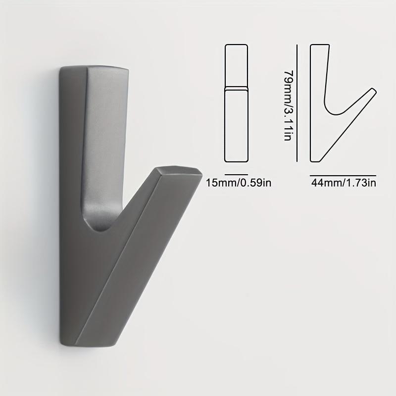 [Aluminum Hook] 2pcs Aluminum Alloy Clothes Hook | Bathroom Towel Hook, Home Key Hook, Hardware Hook