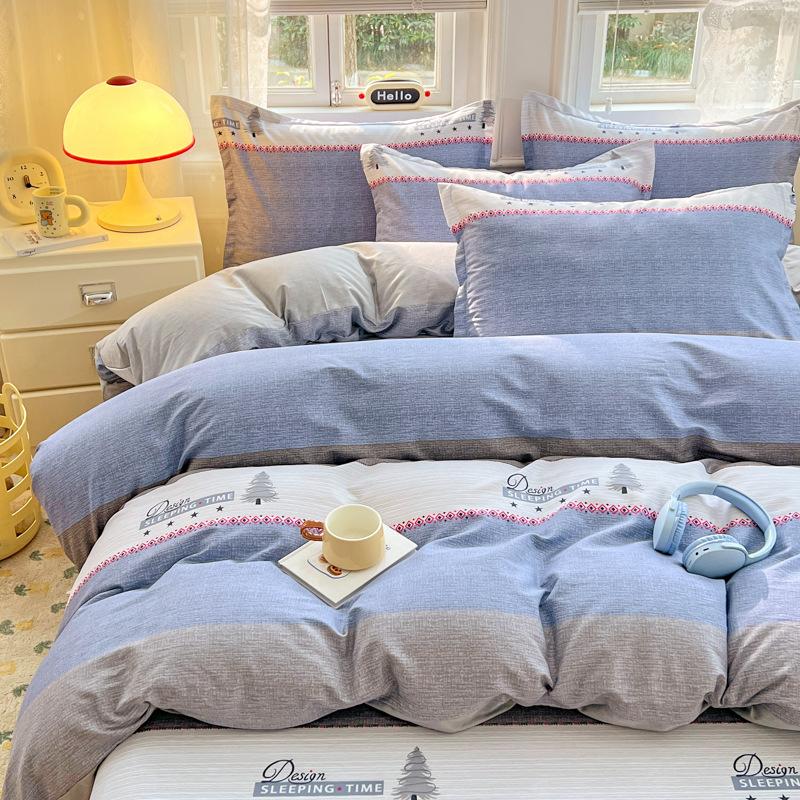 Bedding Four-piece Set Cotton Bed Sheet Quilt Cover Pillowcase