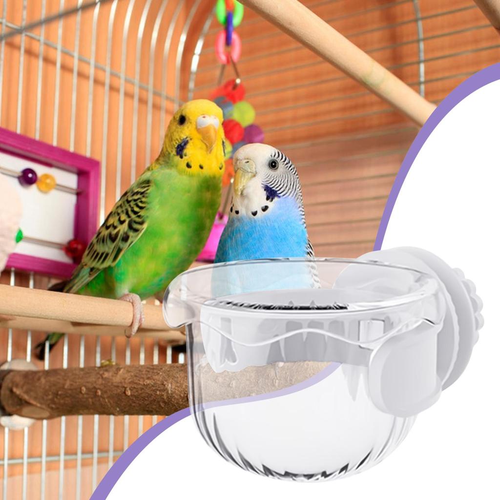 Bird Food Bowl Bird Dishes For Cage Small Anti-Spill Dish For Feeding Drinking Parrot Cockatiel Macaw Travel Carrier Indoor