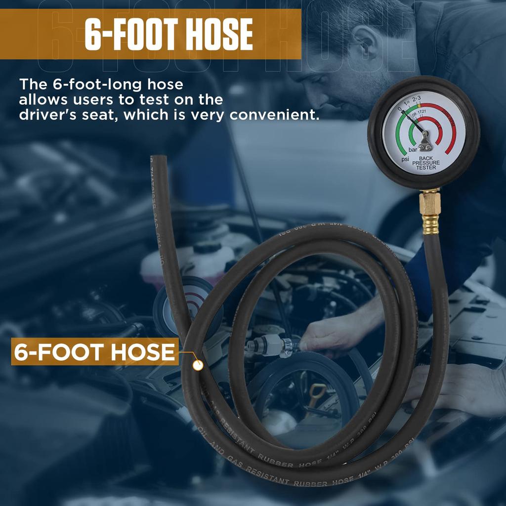 Exhaust Back Pressure Tester,Exhaust Back Pressure Gauge,Fuel Pressure Test Kit