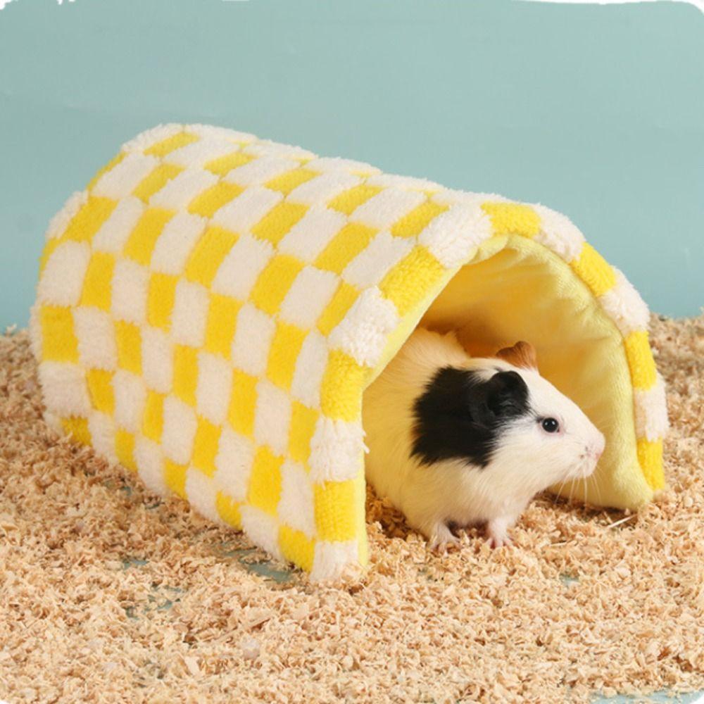 Warm Hamster Cotton Mat Foldable Pet Cave Nest Plush Small Pet Sleeping House  Autumn Winter