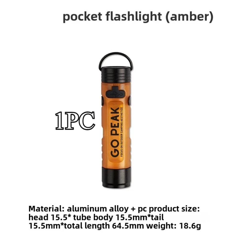 Strong Light Pocket Mini Flashlight Magnetic Hook Cap Clip Key Clip Light Rechargeable Long Endurance LED Flashlight Outdoor