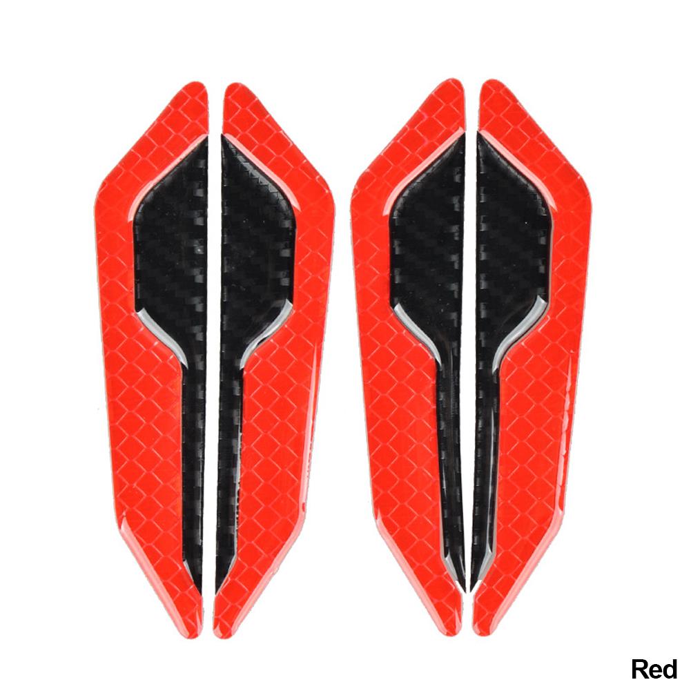 4Pcs Car SUV Body Door Reflective Safety Warning Anti-Collision Carbon Fibre Sticker Protector Car Accessories Car Stickers