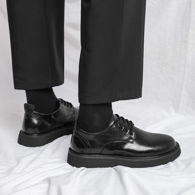 New Men Shoes Classic Men Dress Shoes Leather Wedding Shoes Men Formal Flats Business Shoes Flats Luxury Brand Black Shoes
