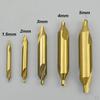 1.5/2/3/4mm Plated Center Drills Countersinks Hand Tools Golden