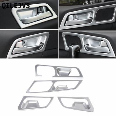 QILEJVS 4 Pcs LHD Chrome Inside Door Handle Frame Trim Cover For  Sportage QL 2016 2017
