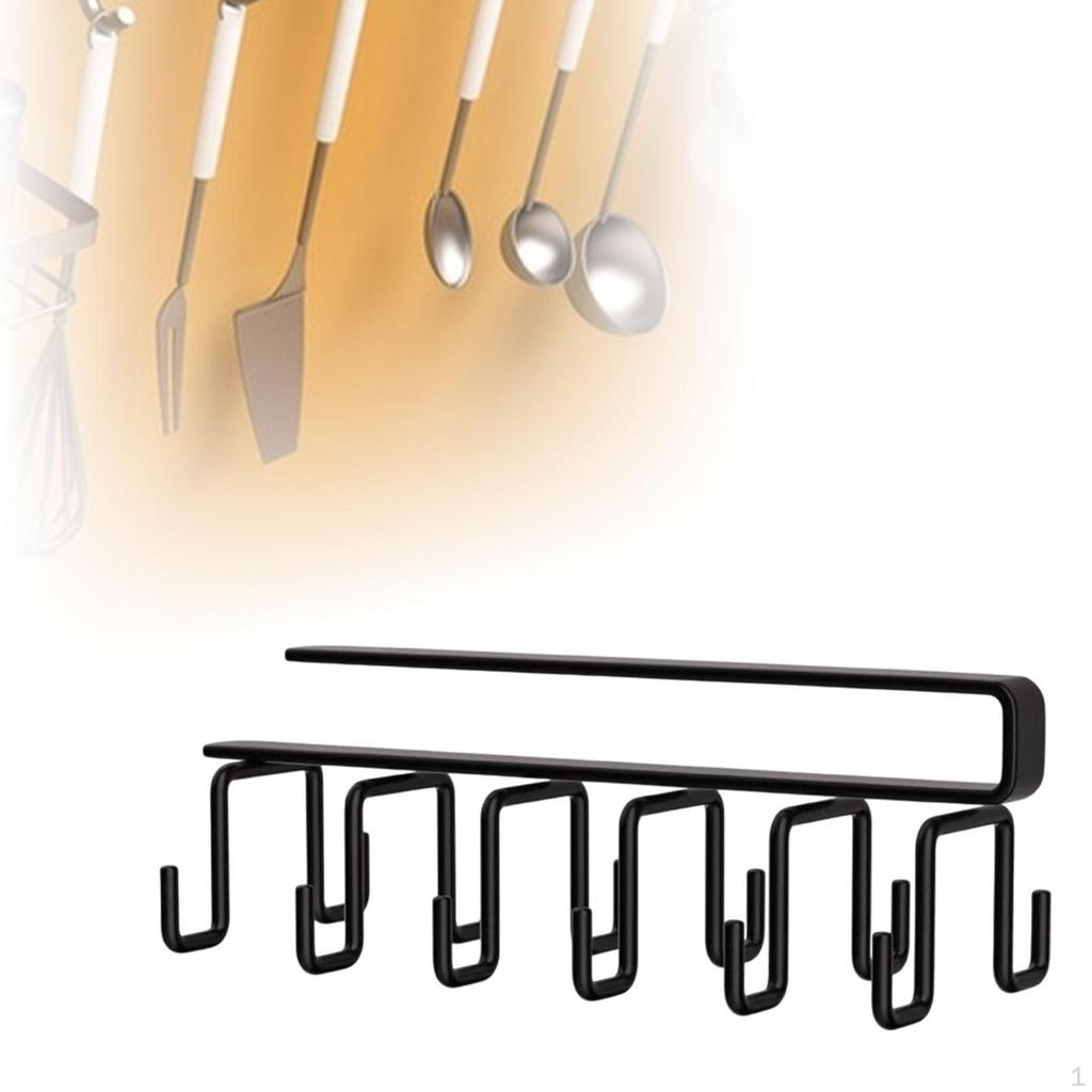 Mug Hooks under Cabinet Hanging Rack Coffee Cups Holder for Ties Belts