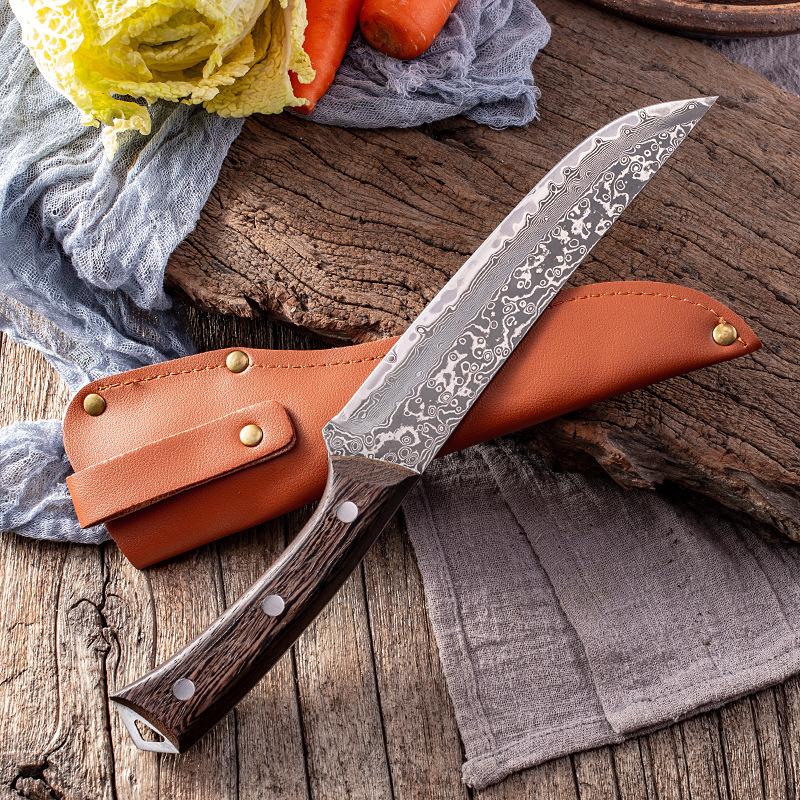 Damascus Steel VG10 Bone Cutting Knife 67 Layers of High Carbon Steel Forged From The Cutting Knife Meat and Fish Cutting Knife