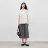 Qiushui Yiren Women's Color-block Plaid A-line Skirt
