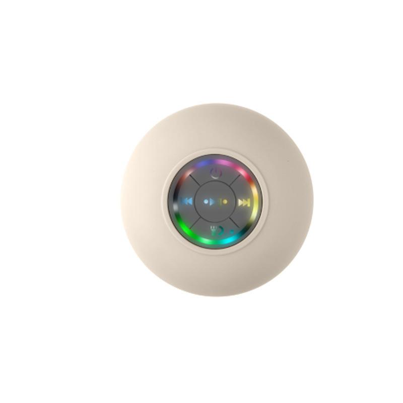 Portable Wireless Bluetooth Speaker LED Light IPX4 Waterproof Loudspeaker Outdoor Bathroom Large Suction Cup Stereo Sound Box