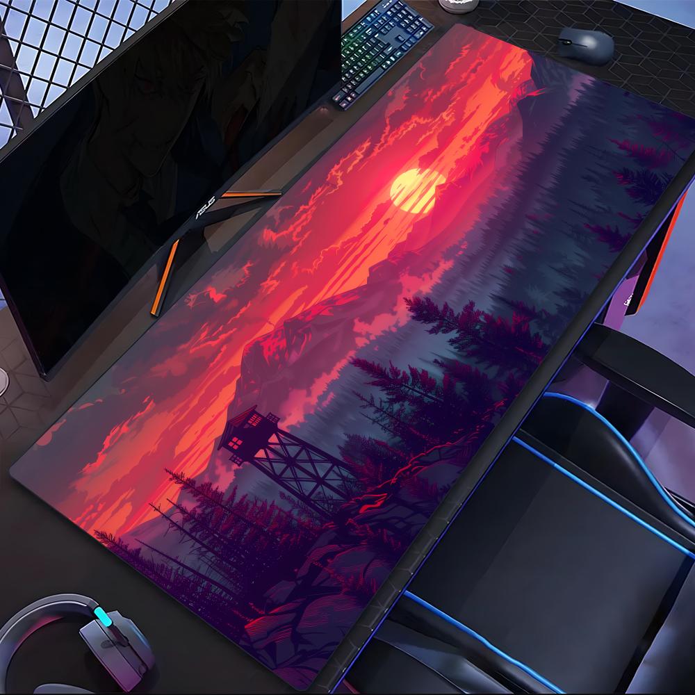 Forest Games Mouse Pad Large Computer Office Game Table Mat 90x40 Xxl Rubber NonSlip Stitched Edge Keyboard Mats Long Desk Pads