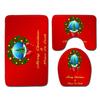 Christmas Bathroom Floor Mat Toilet Three-Piece Set