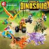 ShengBao Triceratops Valley Chase Dinosaur Building Blocks Educational Toy