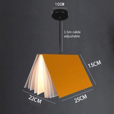 

Creative Pendant Light Modern Book Style Hanging Lamps Art Ceiling Chandelier Light Dining Room Kitchen Island Suspension Lamp жёлтый