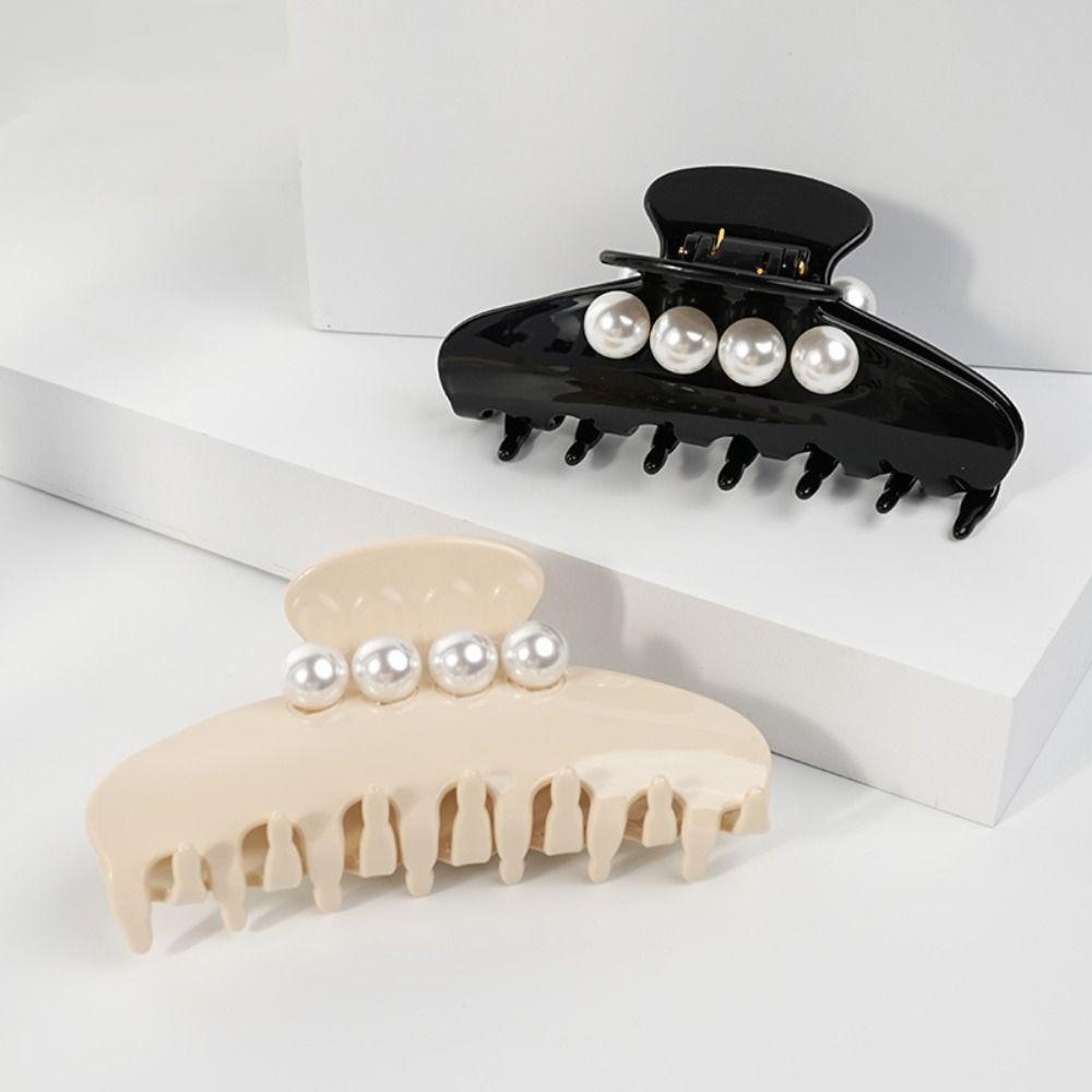 Vintage French Design Hair Claw Clip Elegant Women Acetate Hair Clips Hair Ponytail Clip  for Girls