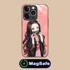 Demon Slayer Nezuko Phone Case for iPhone 16 15 14 13 12 11 Pro Max Plus Mini MagSafe Glass Colour Printing Cover Luxury