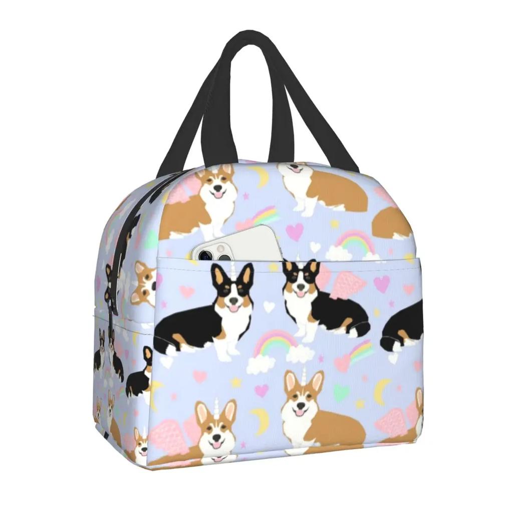 Schnauzer Coffee Dog Breed Pet Art Pure Breed Cafes Insulated Lunch Bag for Women Leakproof Cooler Thermal Bento Box