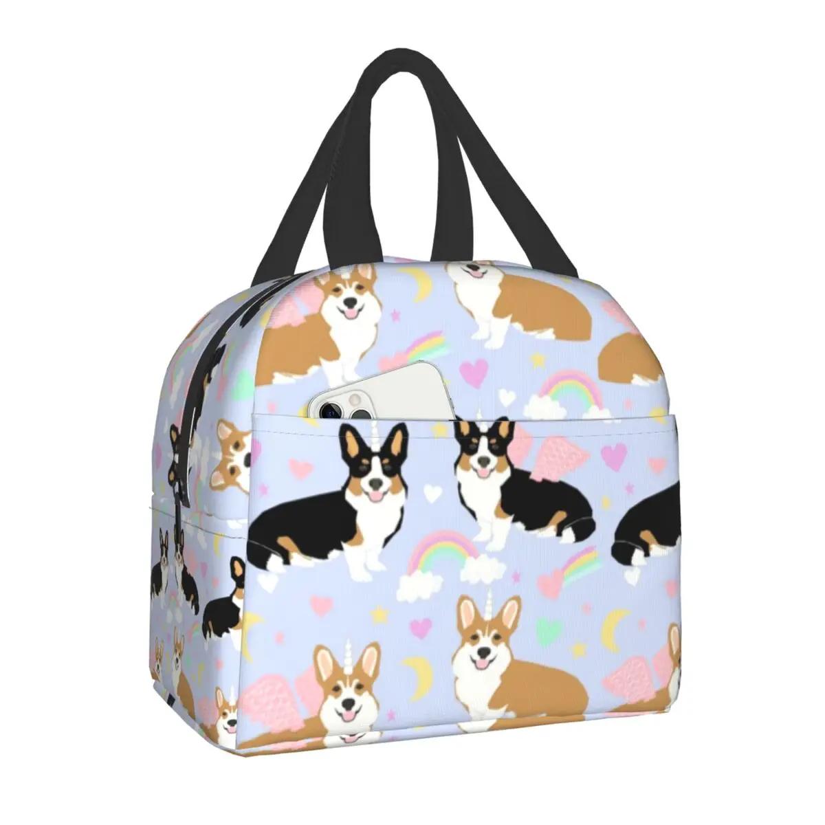 

Портативные ланч-боксы для женщин Cavalier King Charles Spaniel, водонепроницаемые, с принтом собаки, термосумка-холодильник для еды, изолированная сумка для обеда 22x20x13CM белый