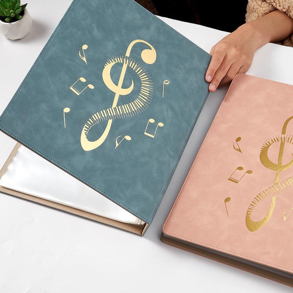 20 Pages Piano Music Sheet File Folder Flexible A4 Sheet Music Clip  Note Folder