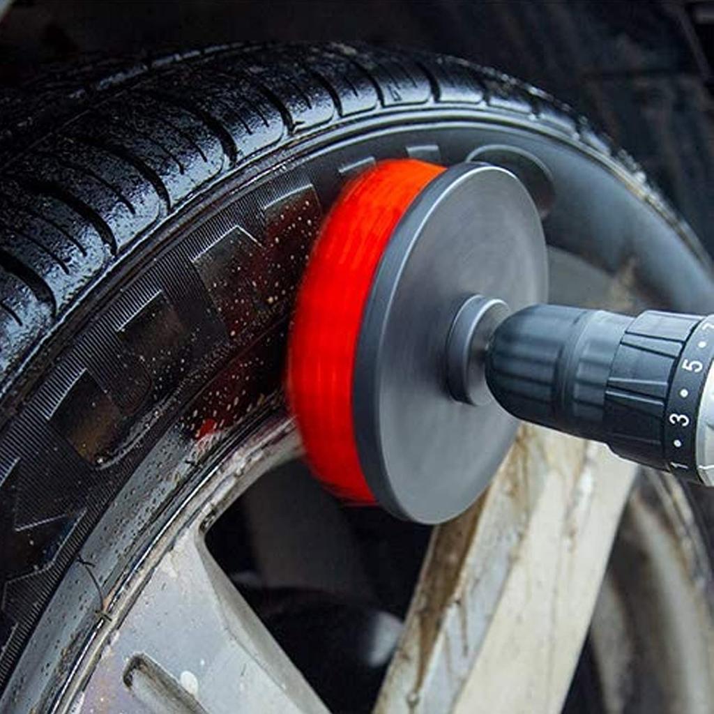 Electric Drill Brush Set GOH DODD Polisher Buff Car Wash Brush Electric Cleaning Rotating Brush Sponge Buff with Attachments Tire Motorcycle Cleaning