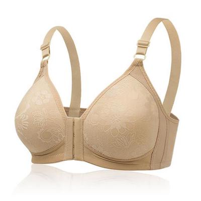 Přední přezka Velká podprsenka Sexy prodyšná tenká část Spodní prádlo bez okrajů Dámská žakárová podprsenka
