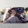 Kochou Shinobu Fluffy Soft Blankets for Decorative Sofa Blanket Knitted Plaid Home and Decoration Microfiber Bedding Beach Towel