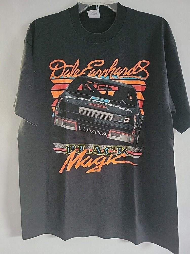 VINTAGE 90s Dale Earnhardt Black Magic NASCAR Racing T-Shirt AN46353 Unisex T-Shirt