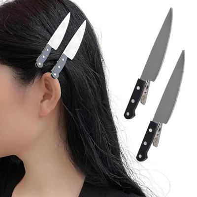 Clip per capelli a forma di taglierina per posate creative, antiscivolo, forcina per capelli, accessori per capelli punk per feste cosplay