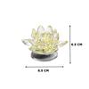 9Dzine Yellow Crystal Lotus Flower Rotating Showpiece for Home Decor | Glass Crystal Lotus for Study Table, Office Desk, Living Room, Bedroom | G
