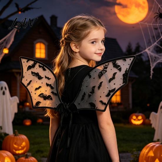 Elastic Strap Bat Wings Wing for Kids Girls, Halloween Fairy Costume Parties, Cosplay, Festivals, Stage Performance Versatile Accessory
