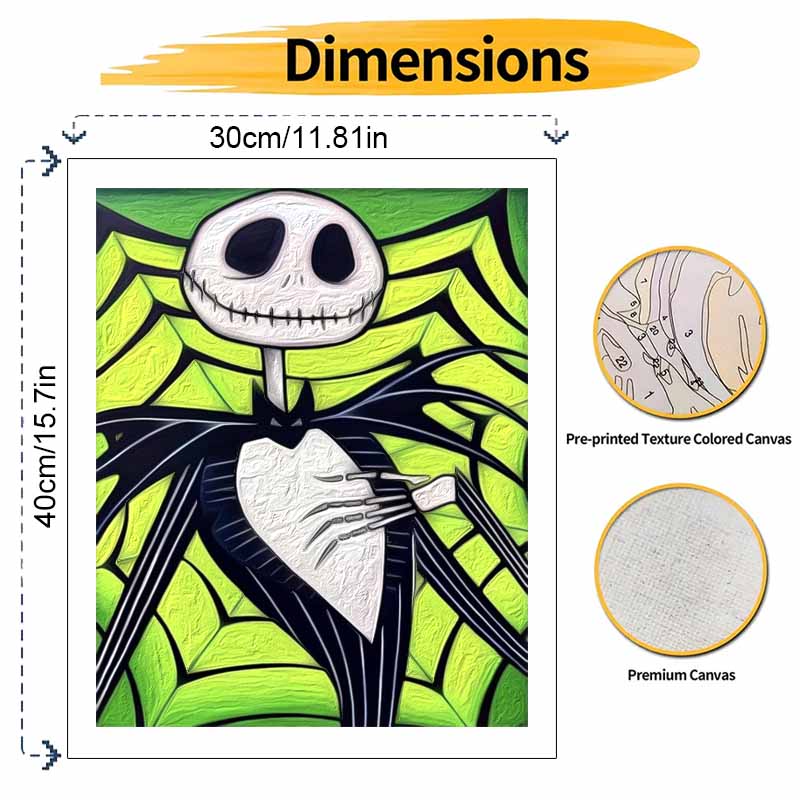 Disney Jack Skellington oil painting digital painting art kit handmade diy painting home decoration gift